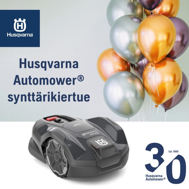 husqvarna automower 30 vuotta